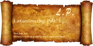 Latosinszky Pál névjegykártya