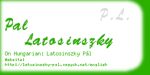 pal latosinszky business card