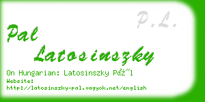 pal latosinszky business card